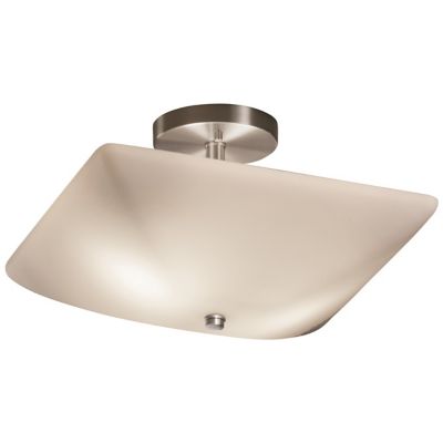 Fusion Square Semi-Flush Bowl by Justice Design Group - Starlight Lighting USA and Canada